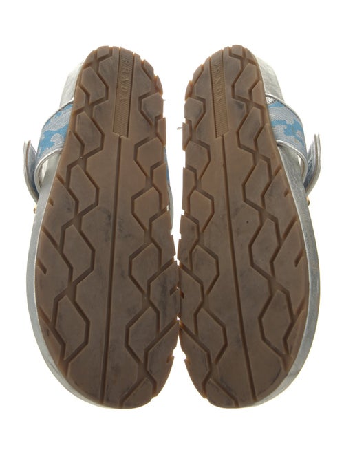Prada Leather Patterned Flip Flops