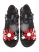 Prada Patent Leather Floral Print Sandals