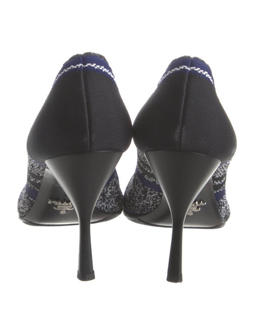 Prada Printed Embroidered Accent Pumps