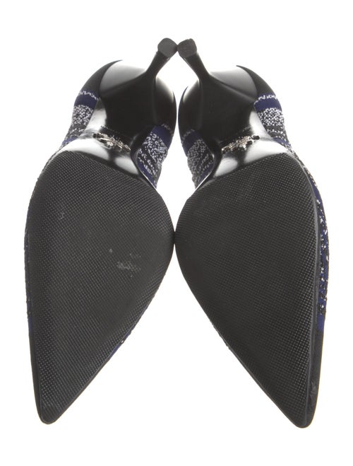 Prada Printed Embroidered Accent Pumps