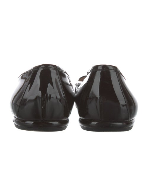 Prada Patent Leather Bow Accents Flats
