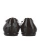 Prada Patent Leather Bow Accents Flats