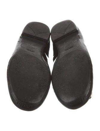 Prada Patent Leather Bow Accents Flats