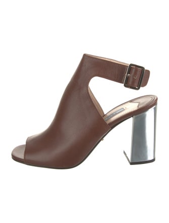 Prada Leather Slingback Sandals