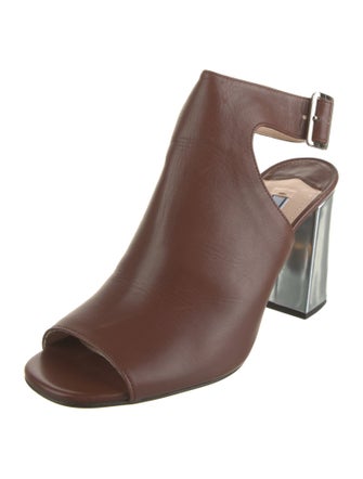 Prada Leather Slingback Sandals