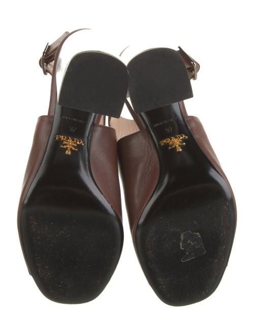 Prada Leather Slingback Sandals