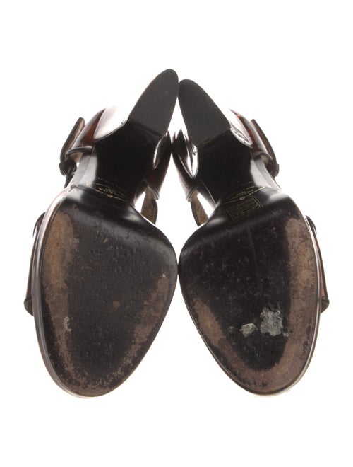 Prada Patent Leather Animal Print Sandals