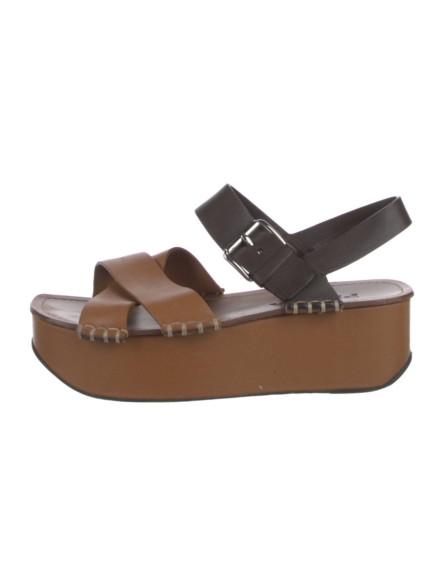Prada Leather Slingback Sandals