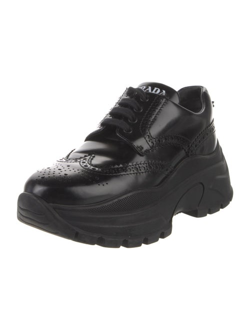 Prada Signature Logo Patent Leather Chunky Sneakers