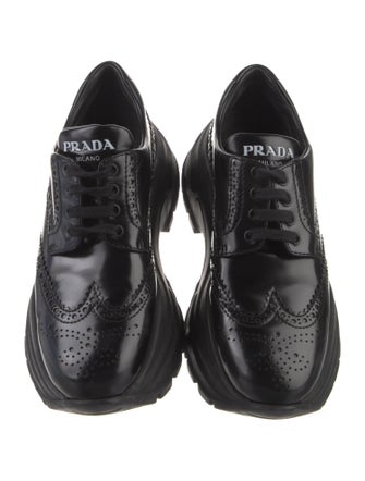 Prada Signature Logo Patent Leather Chunky Sneakers