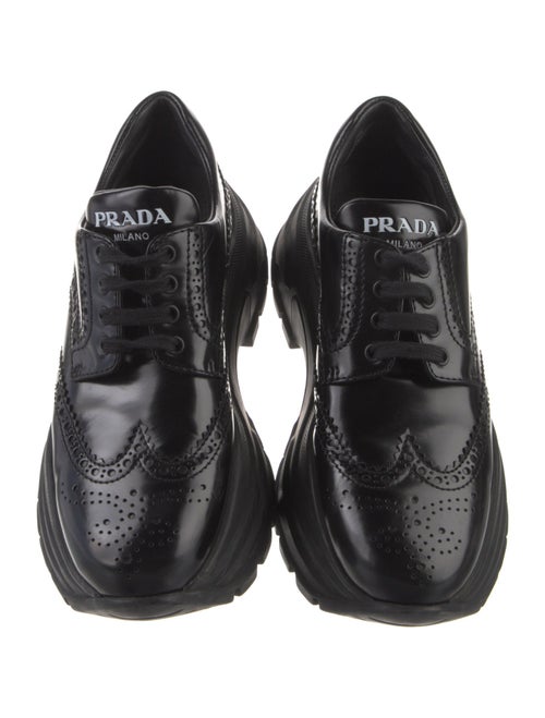 Prada Signature Logo Patent Leather Chunky Sneakers