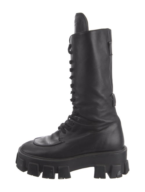 Prada Leather Combat Boots