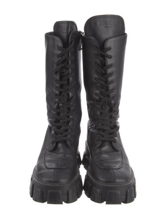 Prada Leather Combat Boots
