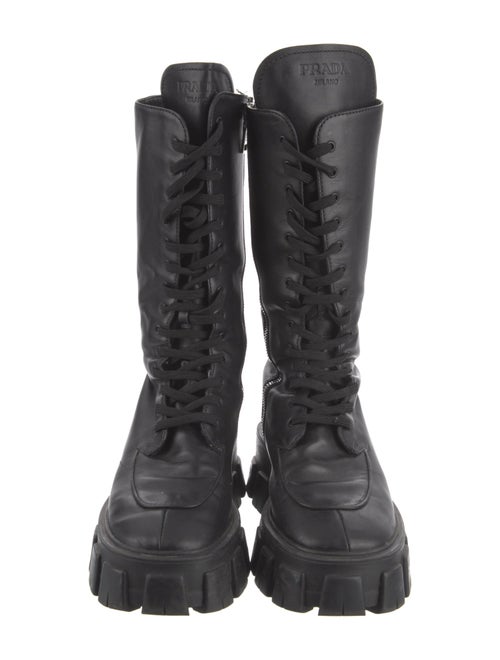 Prada Leather Combat Boots