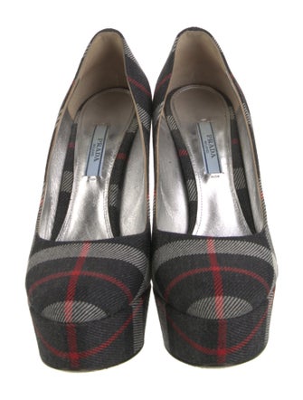 Prada Plaid Print Pumps