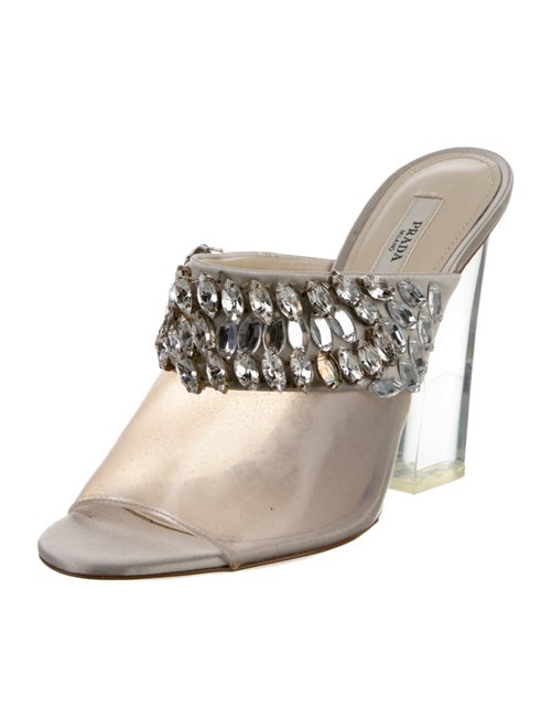 Prada PVC Crystal Embellishments Slides