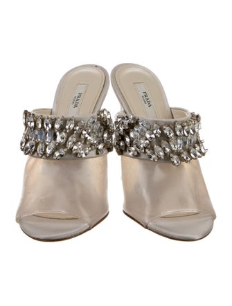 Prada PVC Crystal Embellishments Slides
