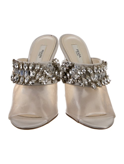 Prada PVC Crystal Embellishments Slides