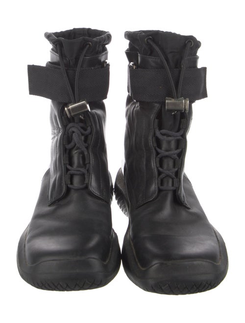 Prada Sport Leather Combat Boots
