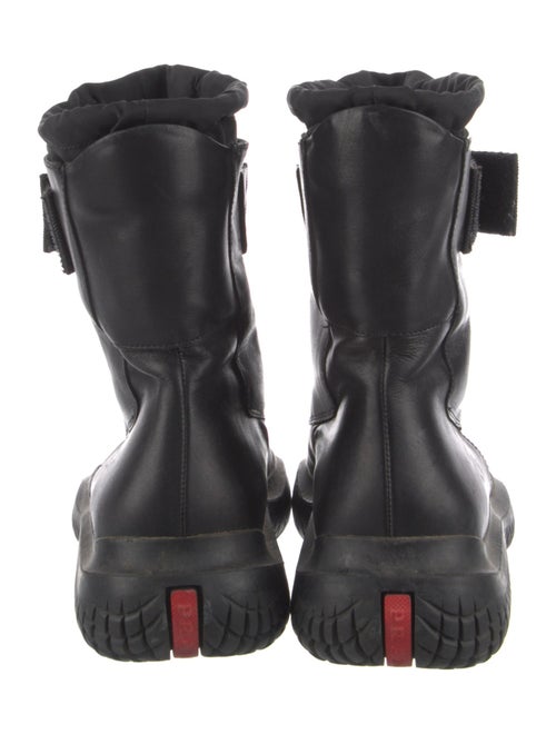 Prada Sport Leather Combat Boots