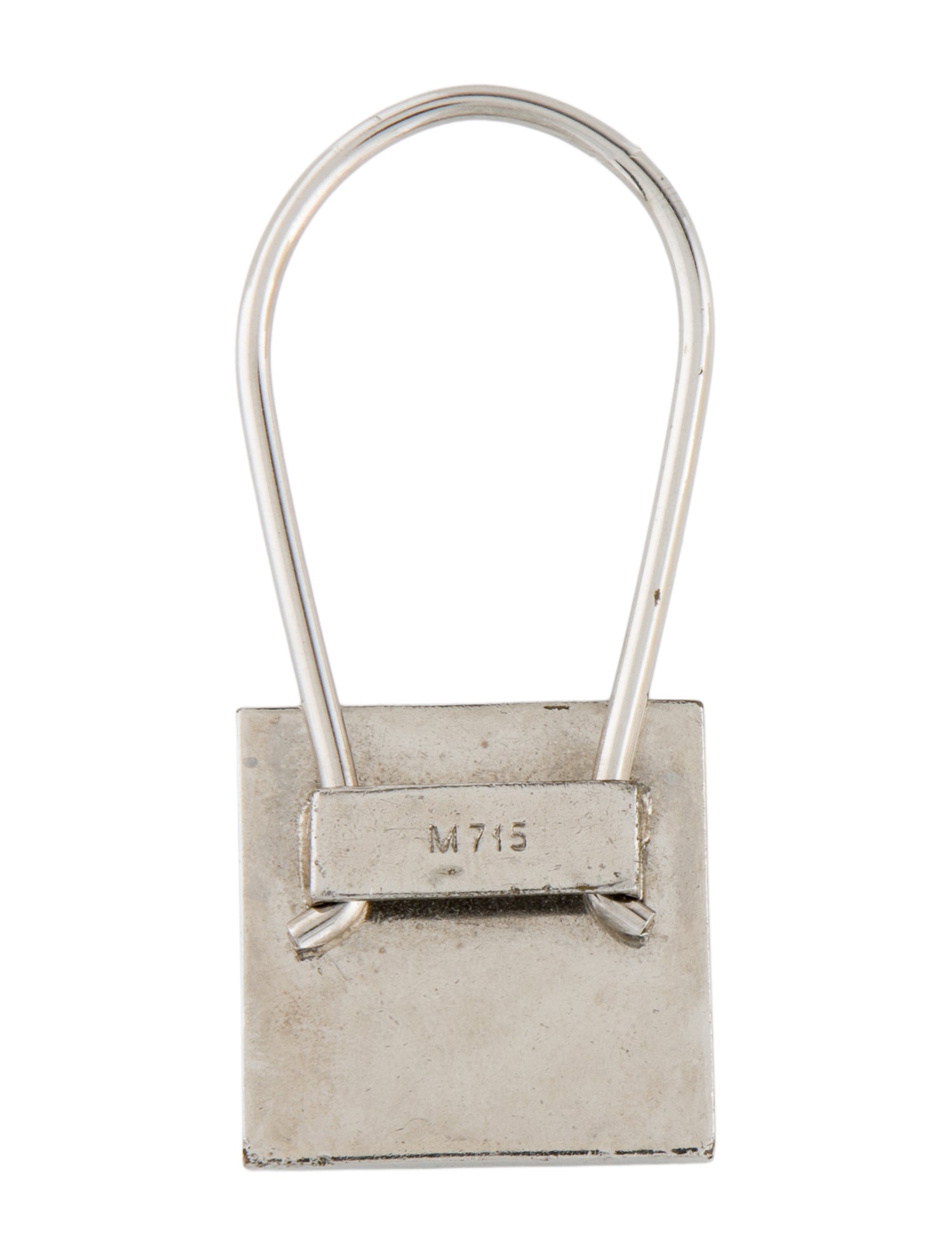 Prada women's blue pattern print key charm