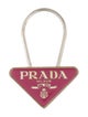 Prada Pink triangle keychain charm