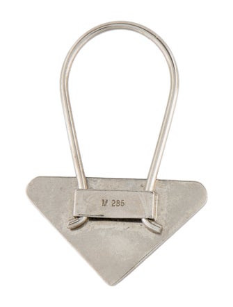 Prada Pink triangle keychain charm