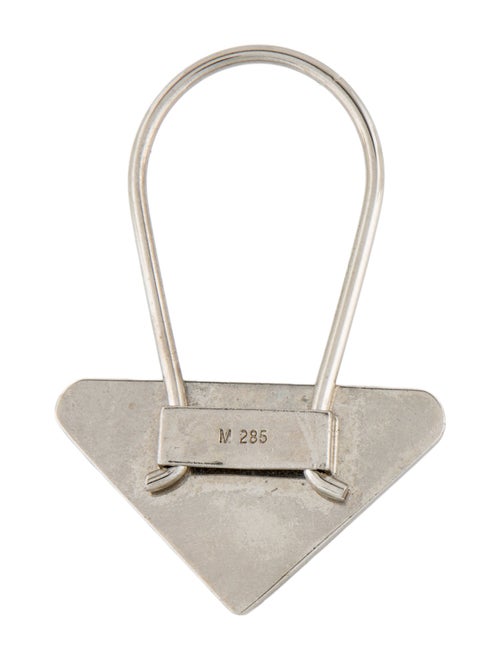 Prada Pink triangle keychain charm