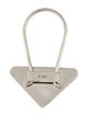 Prada Pink triangle keychain charm