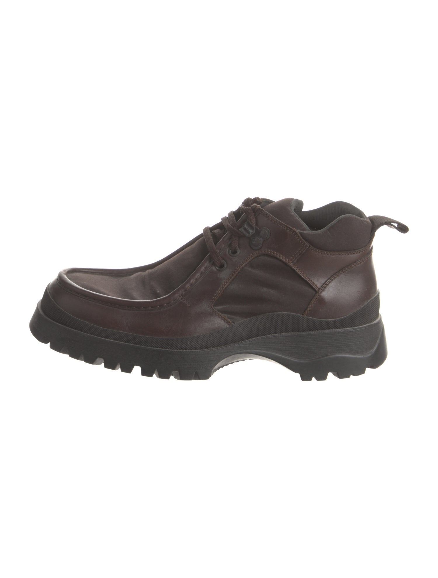 Prada Sport Leather Combat Boots