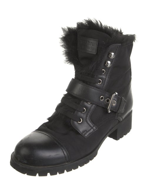 Prada Leather Combat Boots