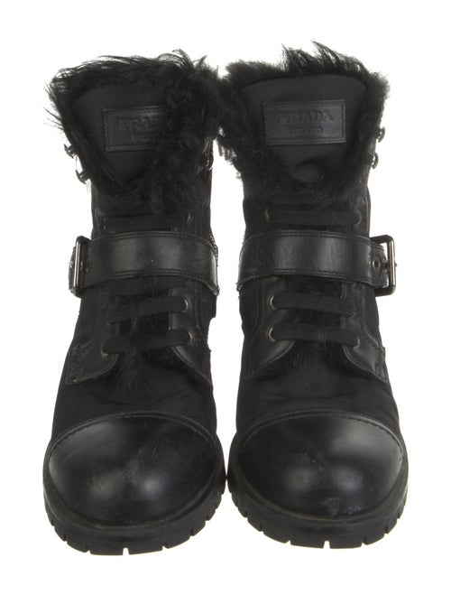 Prada Leather Combat Boots
