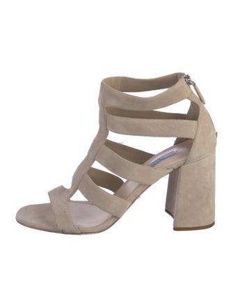 Prada Suede Cutout Accent Gladiator Sandals
