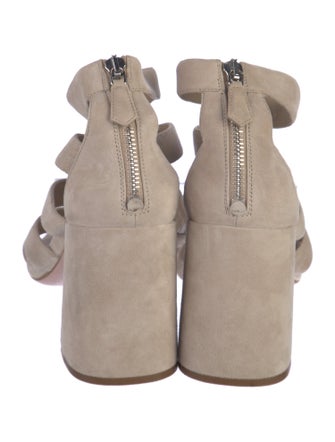 Prada Suede Cutout Accent Gladiator Sandals