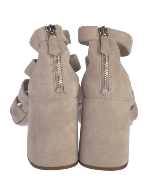 Prada Suede Cutout Accent Gladiator Sandals