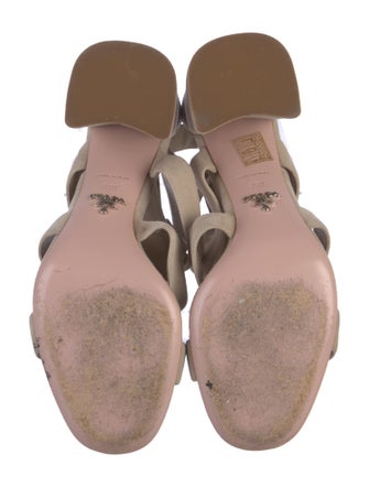 Prada Suede Cutout Accent Gladiator Sandals