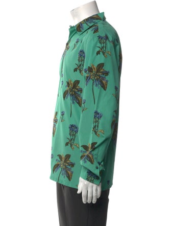 Prada 2024 Floral Print Dress Shirt