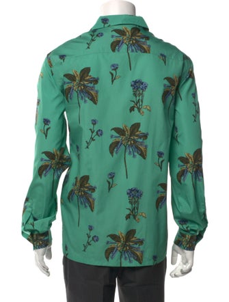 Prada 2024 Floral Print Dress Shirt