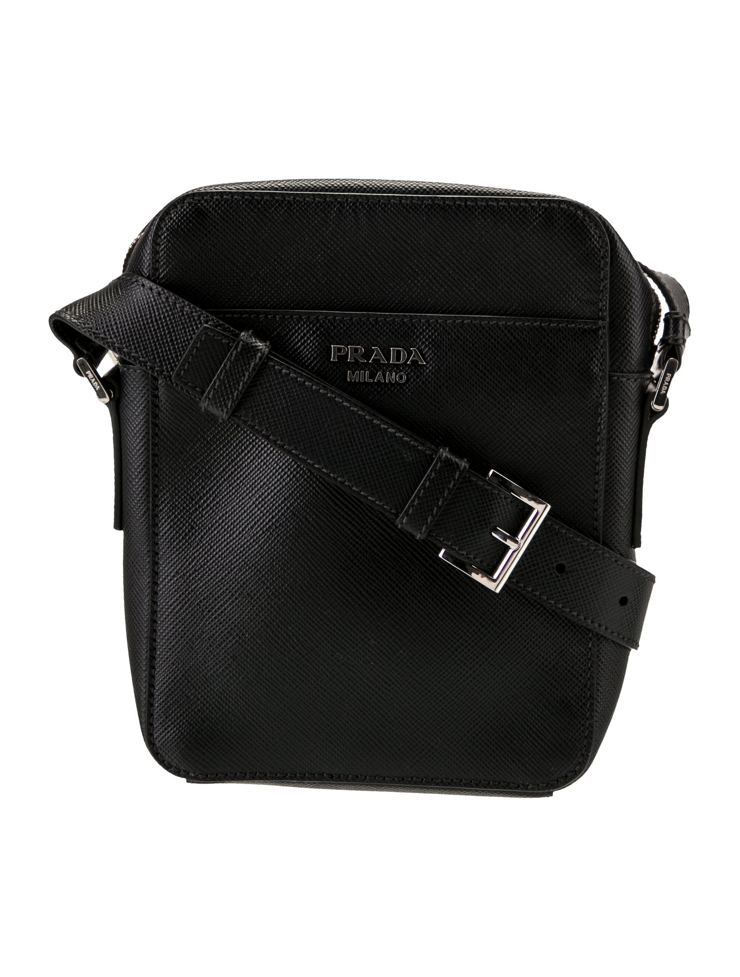 Prada Saffiano Cuir Leather Messenger Bag