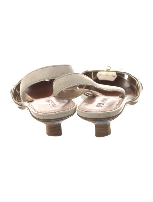 Prada Leather Cutout Accent Slingback Pumps