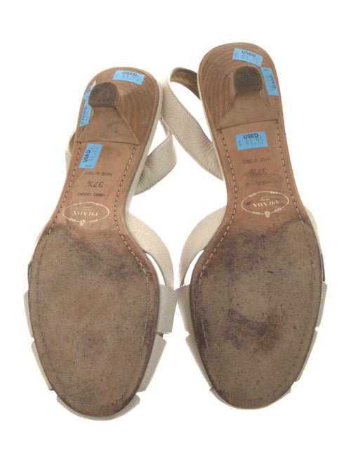 Prada Leather Cutout Accent Slingback Pumps