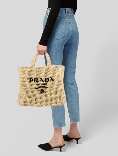 Prada Enameled Metal Triangle Tote