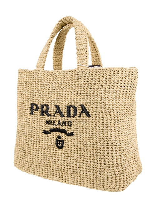 Prada Enameled Metal Triangle Tote