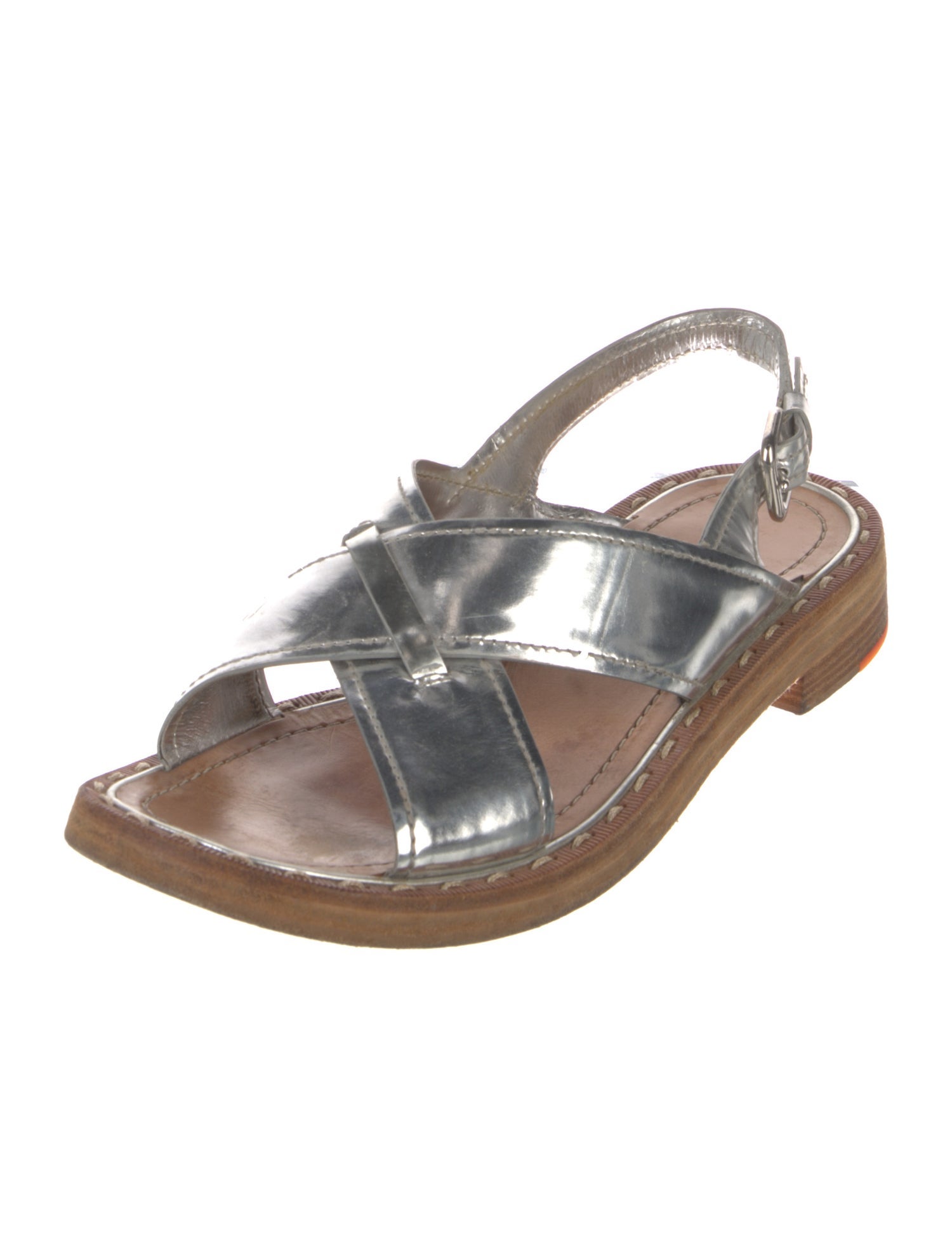 Prada Leather Slingback Sandals