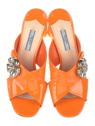 Prada Patent Leather Slides