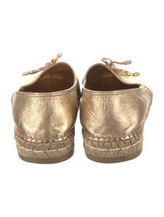 Prada Leather Bow Accents Espadrilles