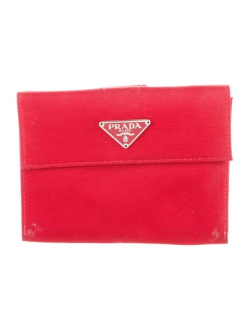 Prada Wallets Tessuto Compact Wallet