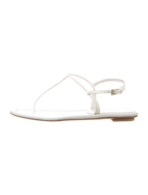 Prada Leather T-Strap Sandals