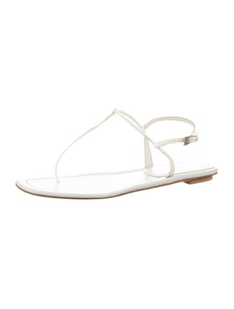 Prada Leather T-Strap Sandals