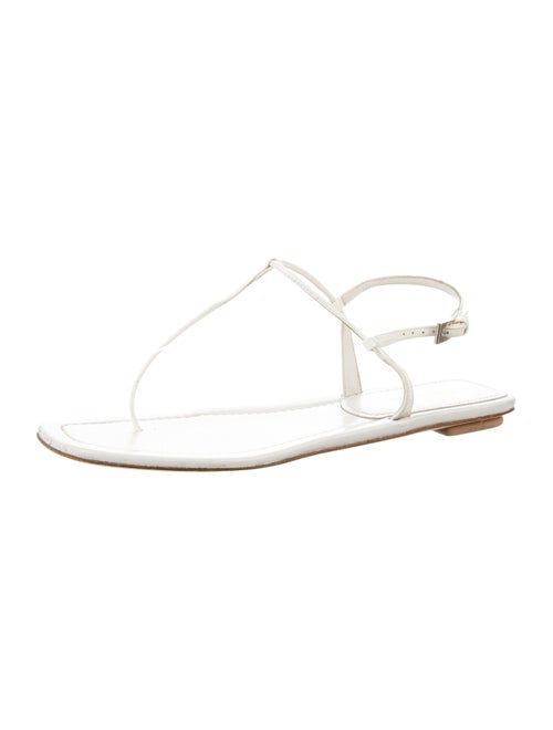 Prada Leather T-Strap Sandals